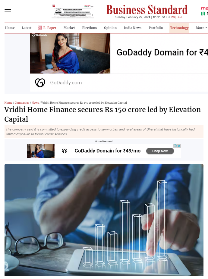 Vridhi Home Finance secures Rs 150 crore led by Elevation Capital